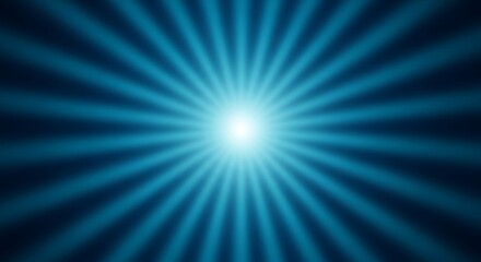 Fototapeta premium vibrant blue gradient glow background with dynamic rays