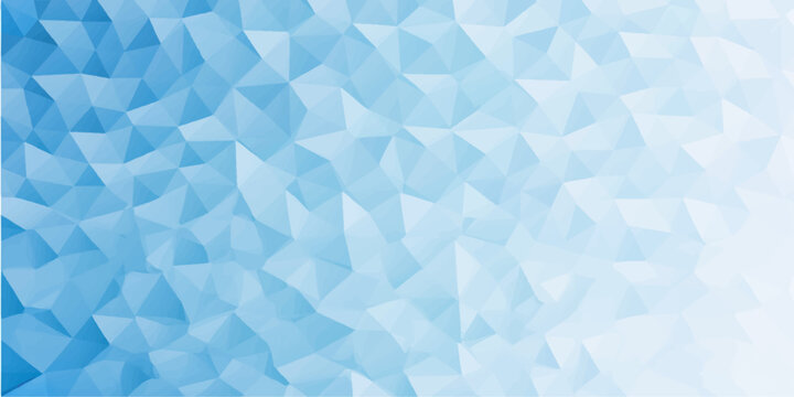 Geometric blue abstract background featuring a seamless 3d mosaic pattern of light triangles and gray diamond shapes in a stylish origami vector design