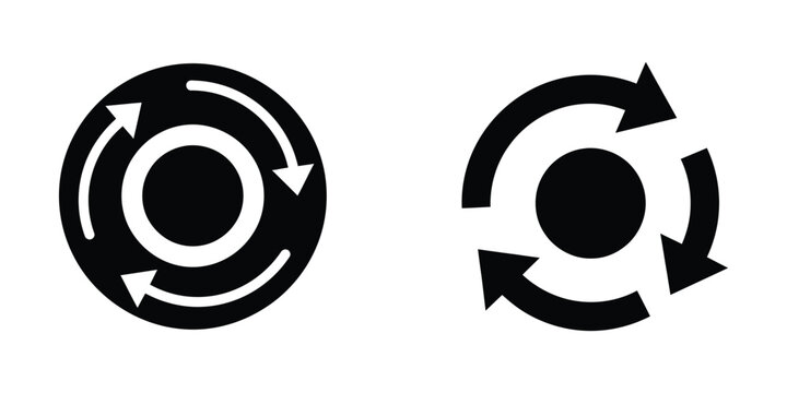 roundabout icon silhouette vector isolated illustration design