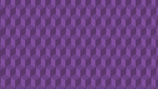 Purple geometric 3D cube pattern texture
