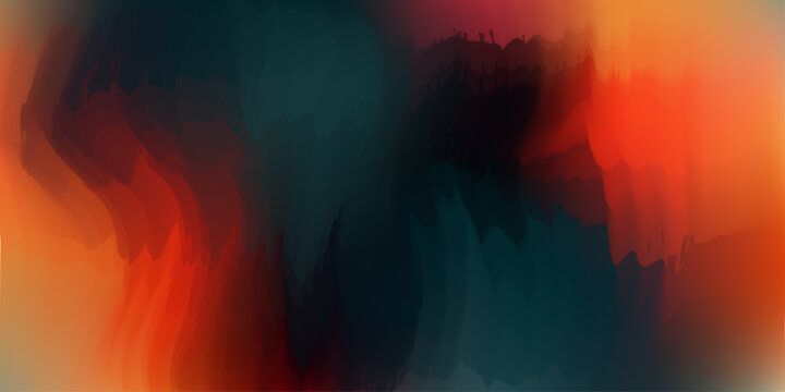 Vibrant abstract gradient background with dark teal and fiery orange color blend