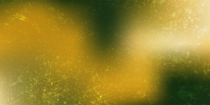 Abstract grainy gradient background with organic wavy shapes in earthy green and gold colors. modern desain