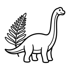 Brontosaurus tropical sun silhouette logo © AnilChandra