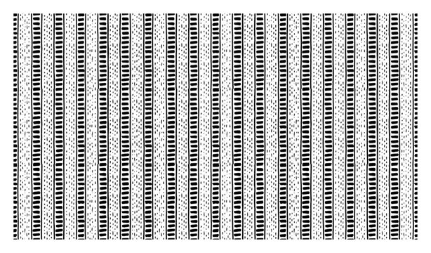 Vertical stripe pattern with dotted lines and dashed elements in minimalist style