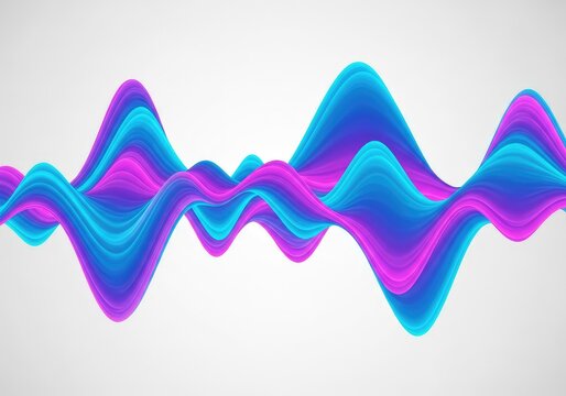 Vibrant, undulating spectral energy flow creating dynamic waves and gradients. Abstract concept illustrating electromagnetic radiation and propagation, curve, wavelength, spectral