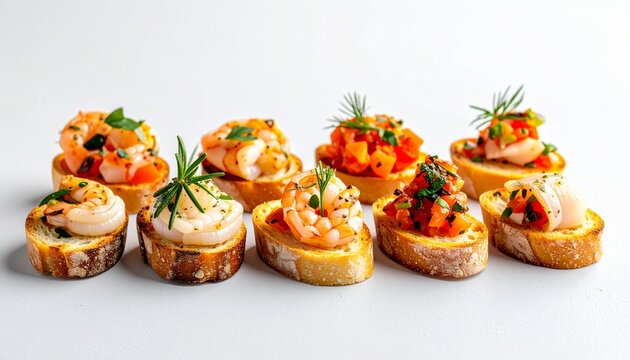 Meeresfr&uuml;chte Tapas elegant serviert