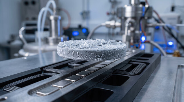 Quantum Levitation Superconductor Disk Floating over Magnetic Track with Liquid Nitrogen Frost