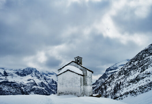Sant'Anna Chapel (also known as the Cappella di Sant'Anna), an 18th-century church in Gressoney-la-Trinit&eacute;, Italy
