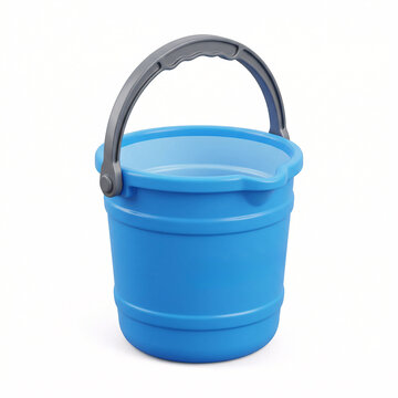 Seau bleu en illustration 3D