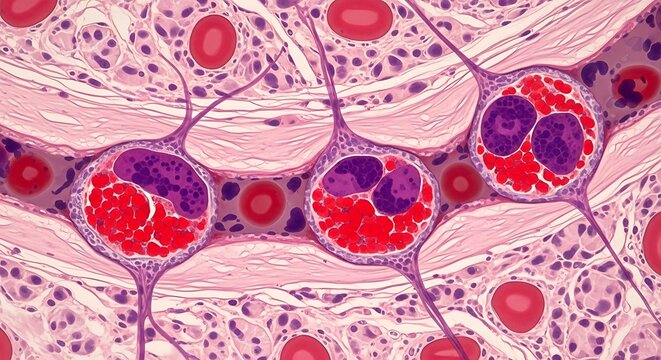 Hepatocellular carcinoma tissue under microscope