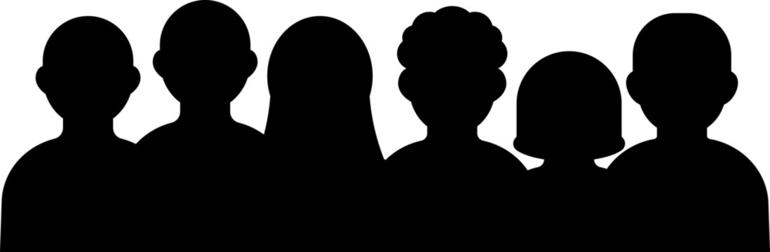 illustration of Group of People vector outline