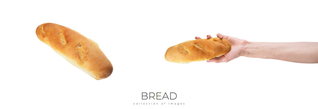 Bread isolated on a white background