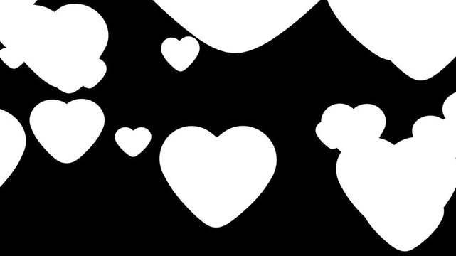 Pink Heart Shape Transition Illustration