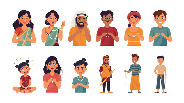 Diverse cultural expressions of gratitude and prayer: A visually stunning composition features a mosaic of individuals from different cultural backgrounds, united by the universal act of reverence.