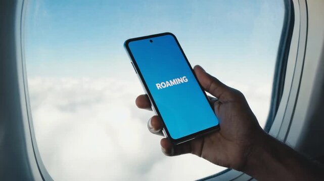 Mobile phone with roaming on the plane.