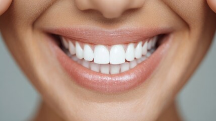 Fototapeta premium Bright and Healthy Smile Showcasing Confidence in a Dental Clinic Setting for Advertising and Marketing Purposes