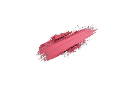 Pink blush cosmetic smudge isolating beauty texture