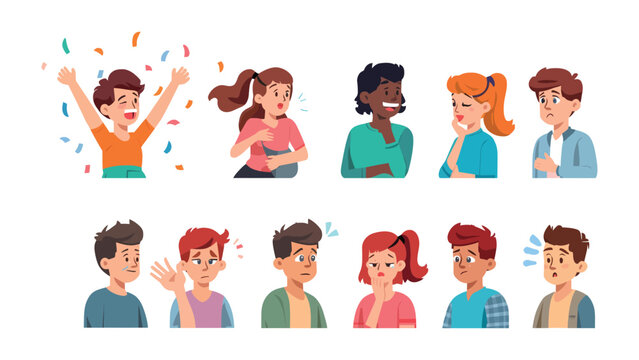 Expressions: A Diverse Spectrum of Human Emotion. Capture a multitude of feelings through stylized character expressions