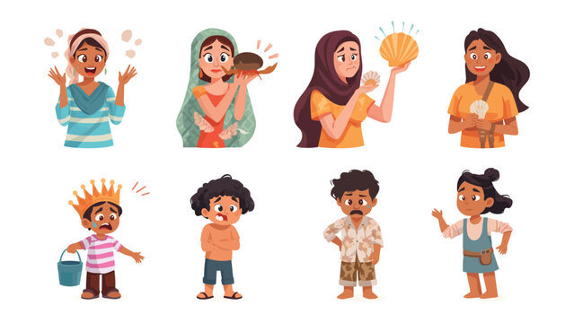 Diverse Expressions: A vibrant array of diverse individuals, each revealing a unique emotion, their faces showcasing a spectrum of human feelings, creating a captivating visual narrative.