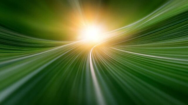 Journey to Brilliance: An artistic representation of a pathway leading towards a radiant light, symbolizing aspiration and the pursuit of innovation, all bathed in harmonious greens.