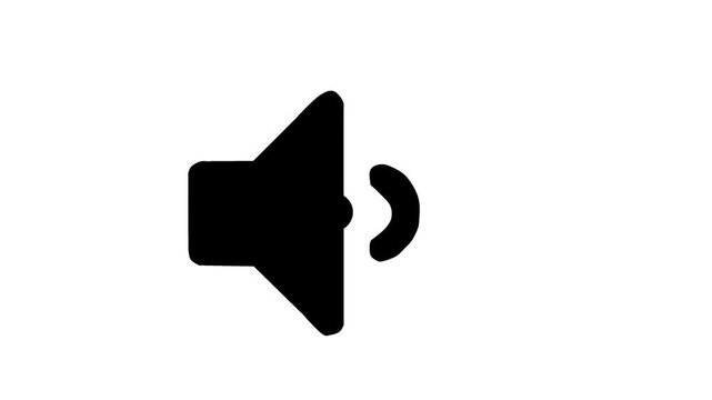 Sound Volume Up Down Animation with Speaker Icon, Audio Level Indicator Loop