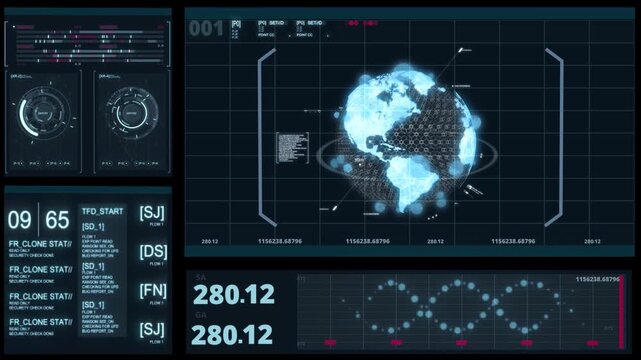 globe analysis software is targeting unprotected satellite networks. Analysis of the world map has detected target network location. Analysis software connecting to the target satellite network
