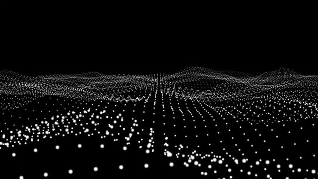 Circular dots futuristic seamless halftone loopable background. abstract wave technology background