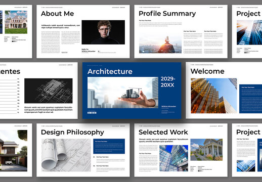 Architecture Portfolio Presentation Template Design