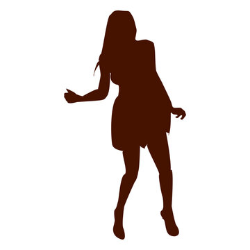 Woman dancing silhouette
