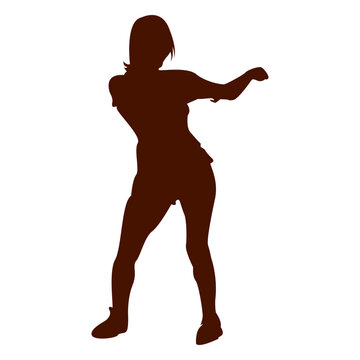 Woman dancing silhouette 5