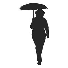 Female holding umbrella © Vexels