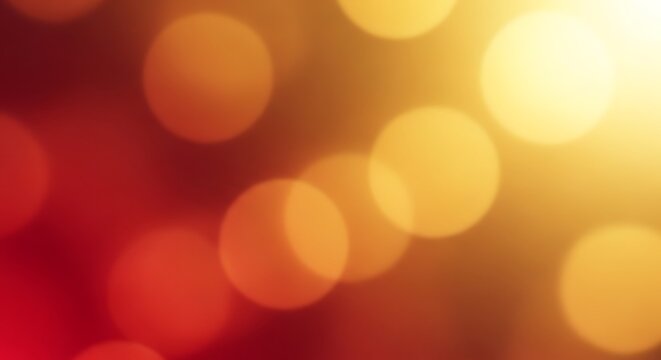 Vibrant red and yellow bokeh lights background texture