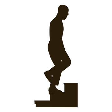 Man climbing stairs sequence 8