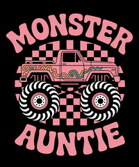 Monster Truck Auntie Family Matching Monster Truck Lovers © Idriss66