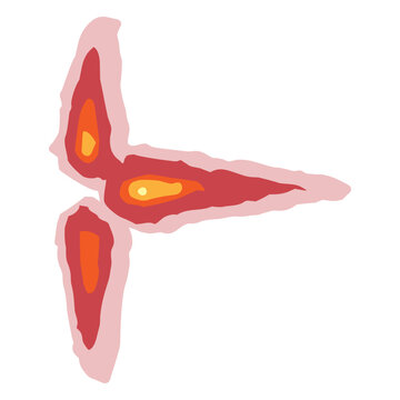 Tree point muzzle flash