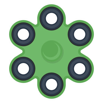 Six shooter spinner illustration