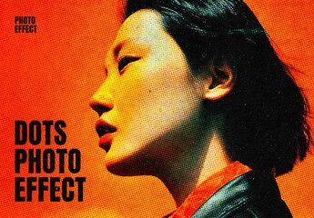 Printer Photo Effect – Halftone for Album Cover & Social Media (PSD)