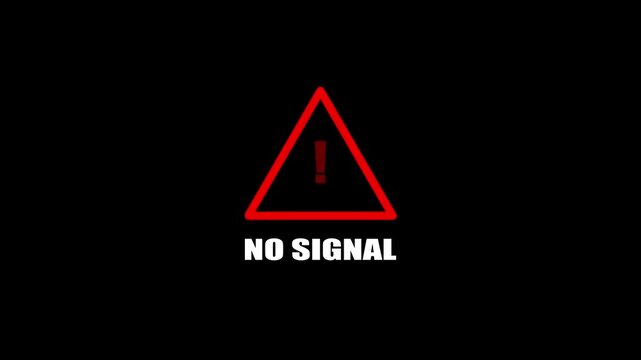 Connectivity no signal icon digital colorful disconnection communication disruption issue.4k animation.