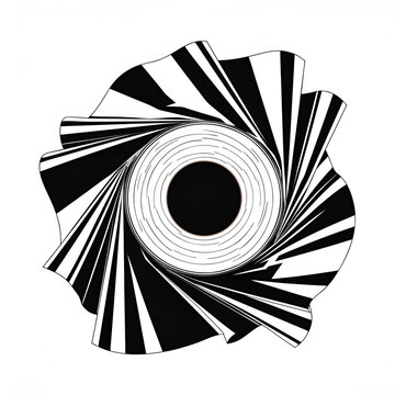 vector roll of aluminum foil close up top view