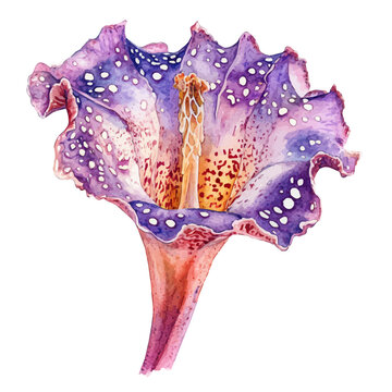 Aprium, watercolor vector depicting playful antics, isolated on a white background.