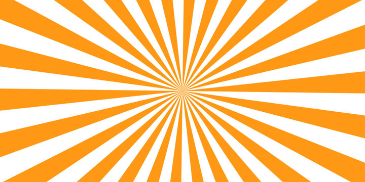 Funky ray elements with Classic vintage rays design. Radial rays light retro design with reminiscent of circus themes.  Sunlight horizontal spiral background. Eye catching vector background 