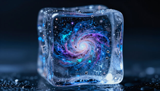 Galaxie im Eisw&uuml;rfel Universum Weltall