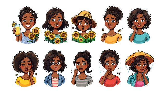 Diverse Expressions: A collage of expressive faces, showcasing various emotions and moods of individuals.