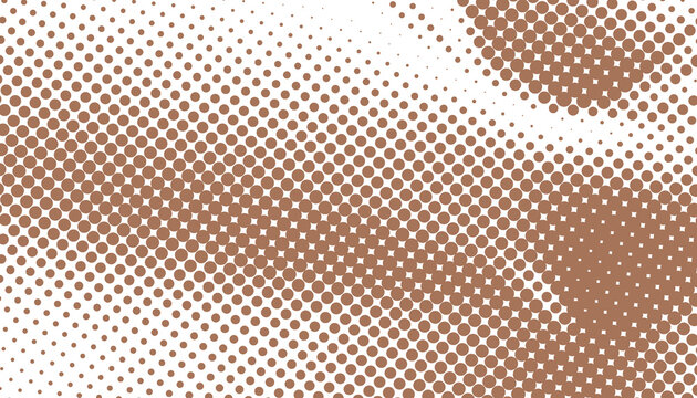 Abstract brown dot pattern with a subtle gradient effect creating a modern and artistic texture on a white background transparent background