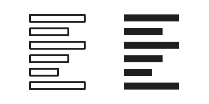 Align left icon vector illustration. Editable black icons. EPS 10