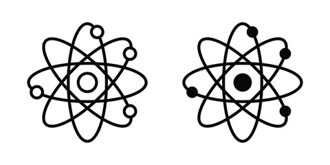 atom sign vector illustration. Editable black icons. EPS 10 © Win