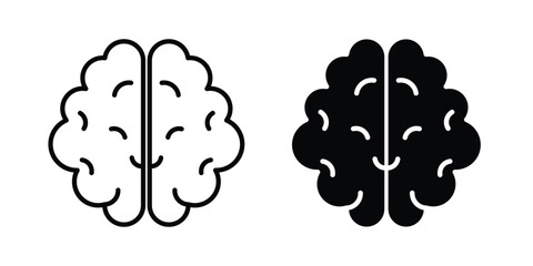 Brain icon vector illustration. Editable black icons. EPS 10 © Win