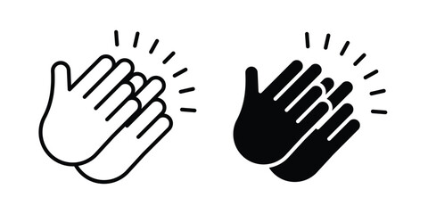 Obraz premium Clap icon vector illustration. Editable black icons. EPS 10