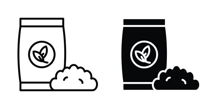 Fertilizer icon vector illustration. Editable black icons. EPS 10