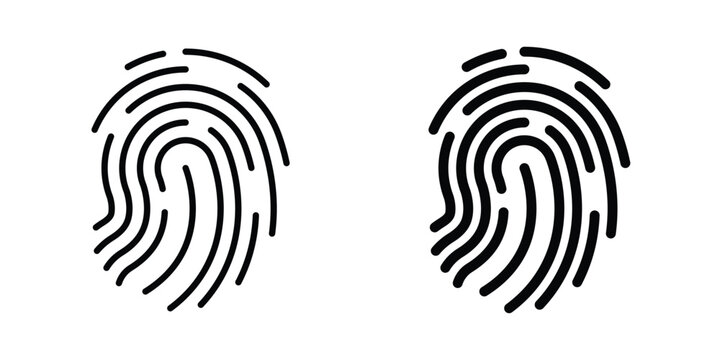 Finger print icon vector illustration. Editable black icons. EPS 10